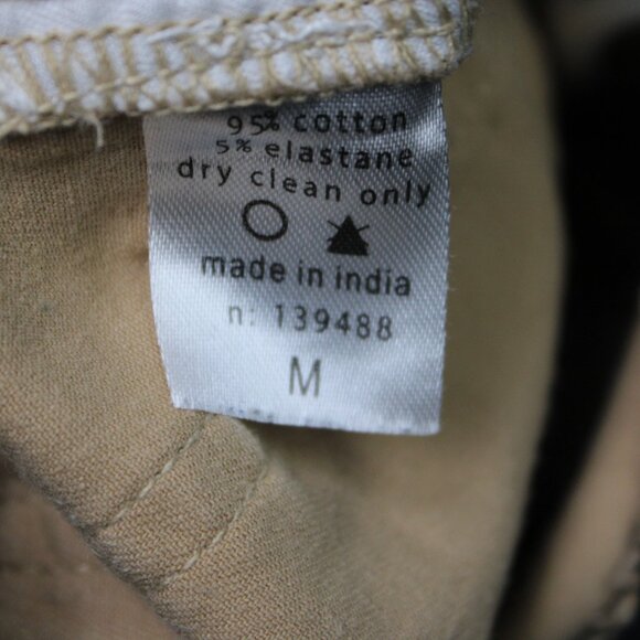 MNML Jogger Pants Mens Medium Beige Drawstring Cotton Stretch Straight Leg - Picture 10 of 11